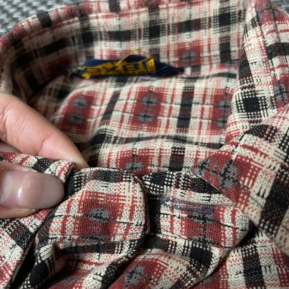 OXBL 빈티지 컬러 패턴 원포켓 긴팔 셔츠 95 상품이미지5