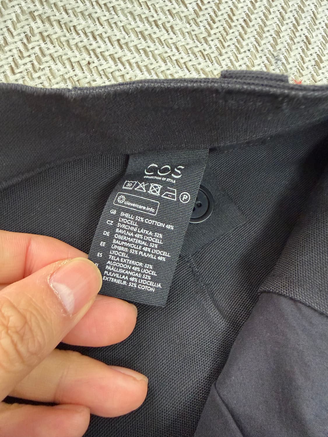 정품) COS 코스 남성 코튼 와이드 팬츠 50(36) 상품이미지6