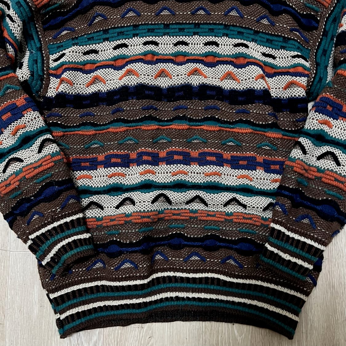 MONTGUT 아메카지 빈티지 라운드 니트 XL/105  상품이미지3