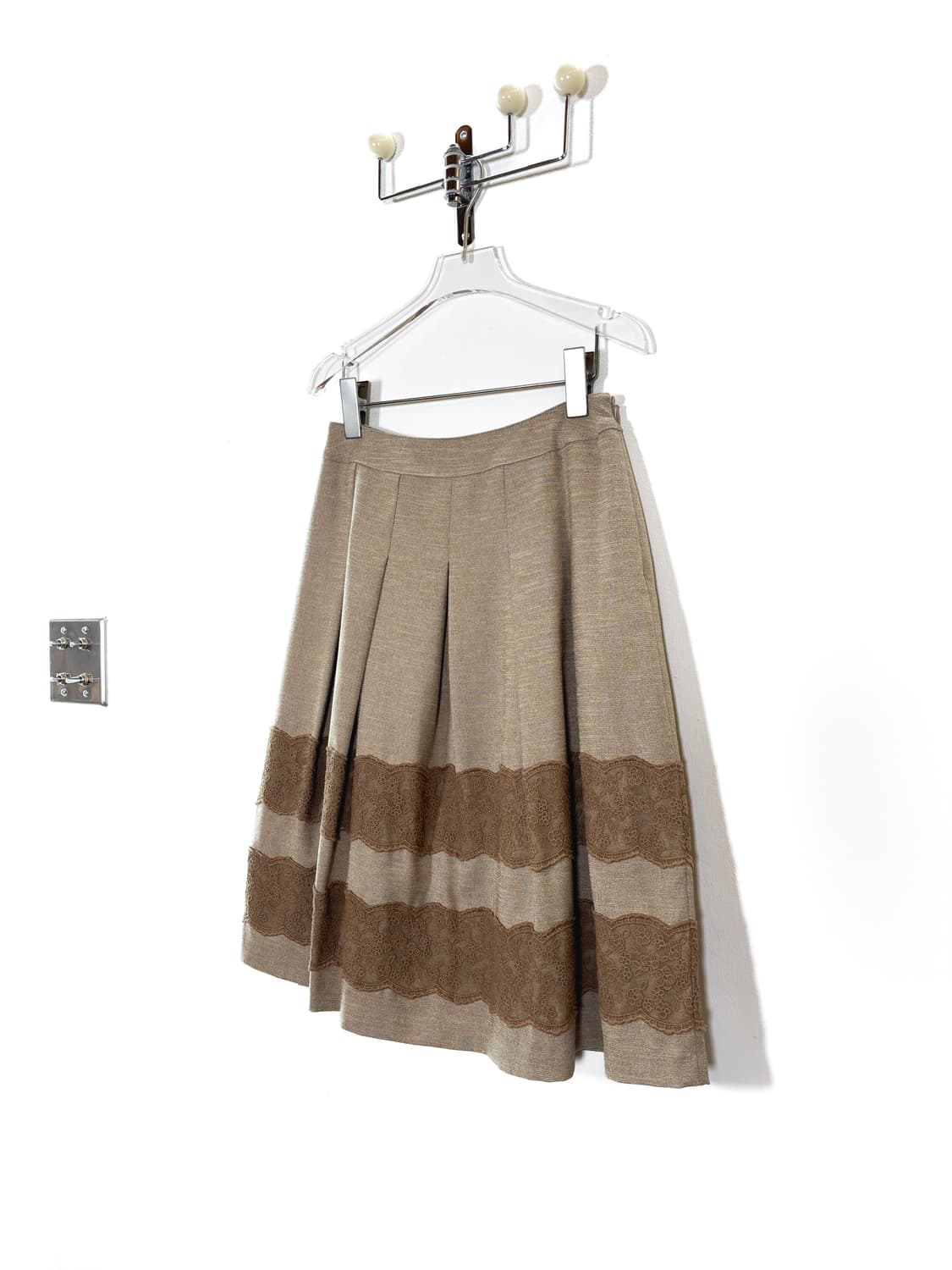 빈티지 레이스 미디 스커트 상품이미지4