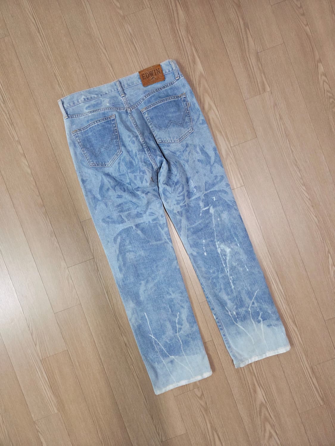 에드윈 라이트 블루 러기드 워싱 데님 팬츠 상품이미지5