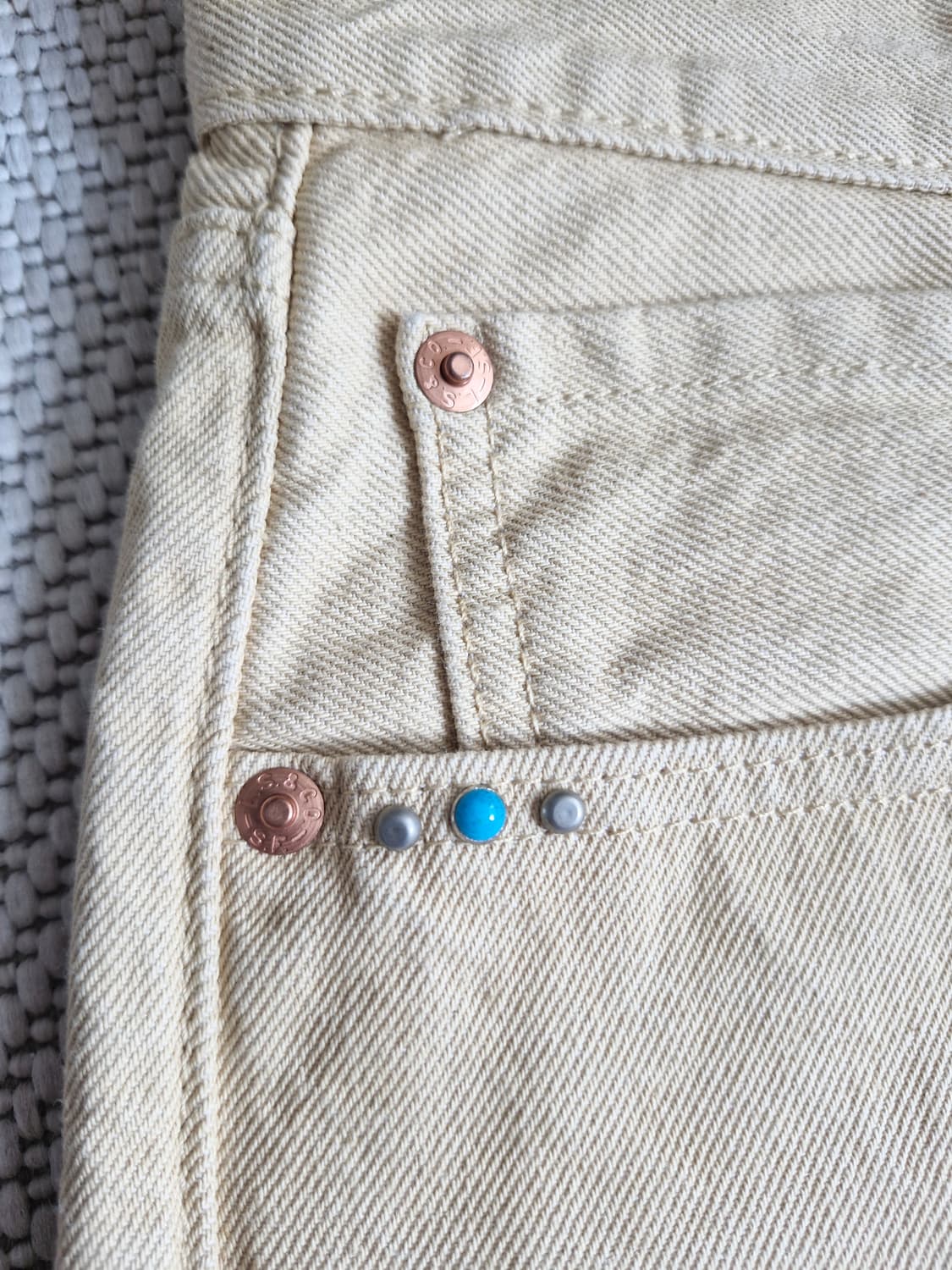 리바이스 프리미엄 501 베이지 W32 미착용제품 상품이미지7