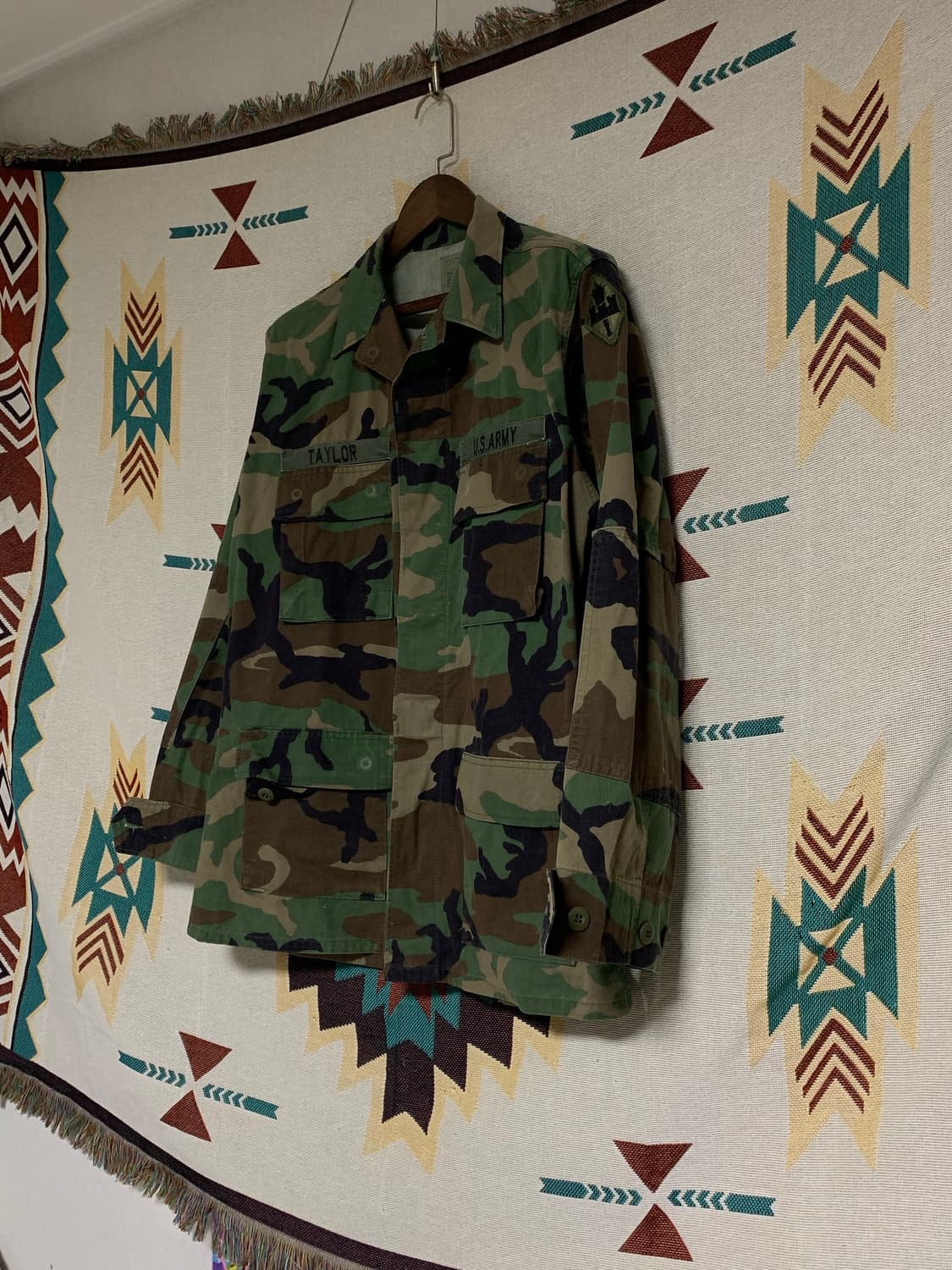 미군 우드랜드 BDU 셔츠 미디움롱 상품이미지2