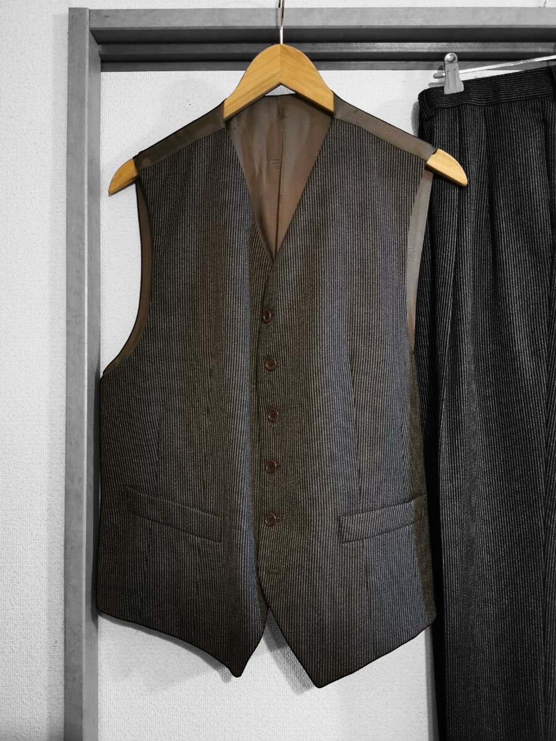 🌂🕴️지안프랑코 페레 | 그레이 스트라이프 3피스 수트 | 신사 상품이미지4