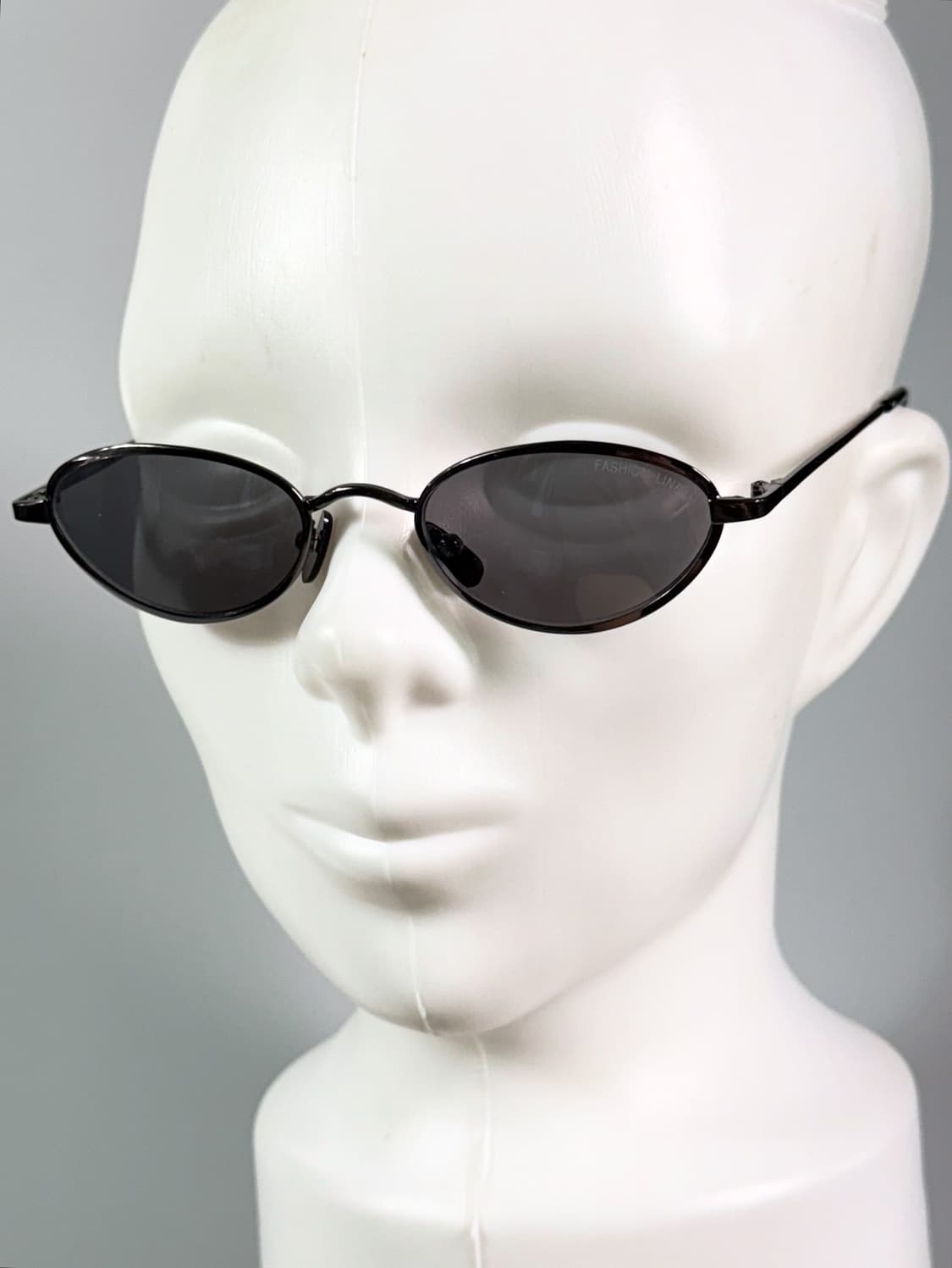 90s FASHION LINE 건메탈 슬림 스퀘어 빈티지 선글라스 상품이미지6