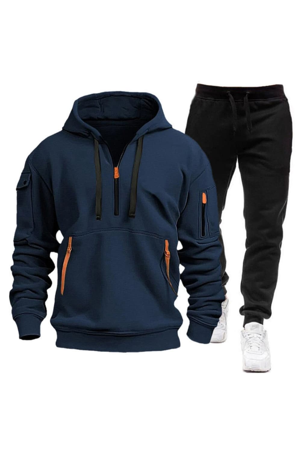 캐주얼 포켓 후드티 상하의세트 풀오버 후드티 실용적 일상운동복

싸이즈  상품이미지6