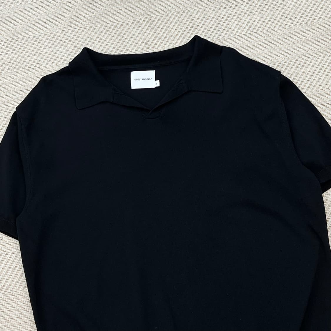 아웃 스탠딩 오픈 카라 하프 니트 r3580 상품이미지3