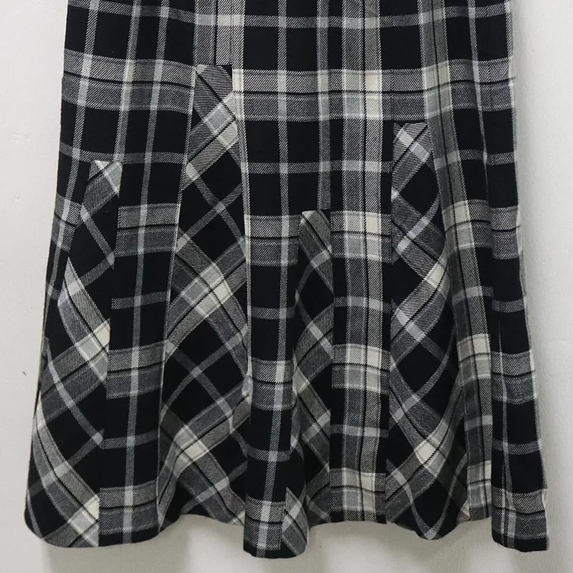 VAREN 체크 머메이드 울 혼방 롱 스커트 61374 상품이미지5