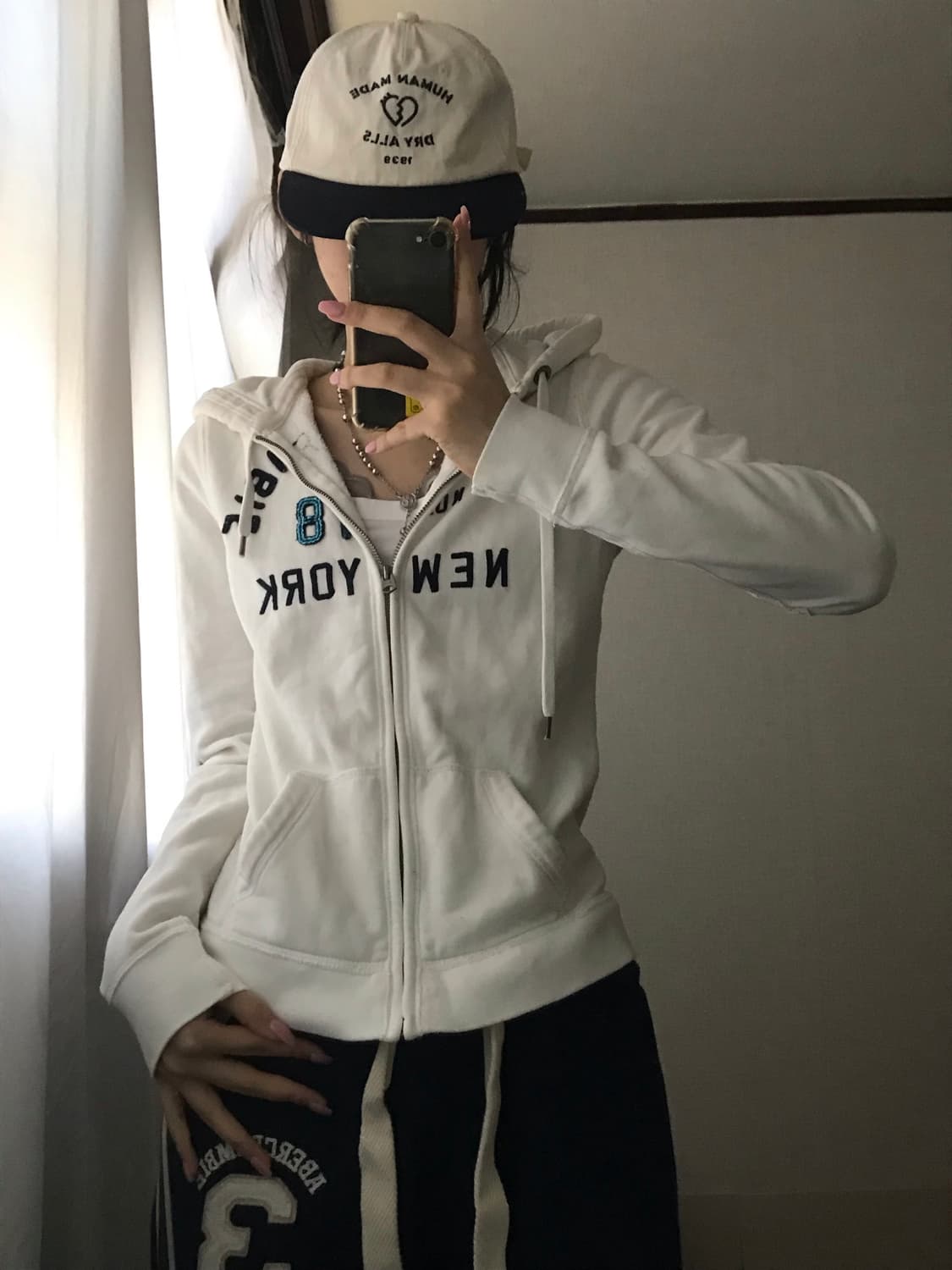 아베크롬비 화이트 슬림핏 후드집업 상품이미지6