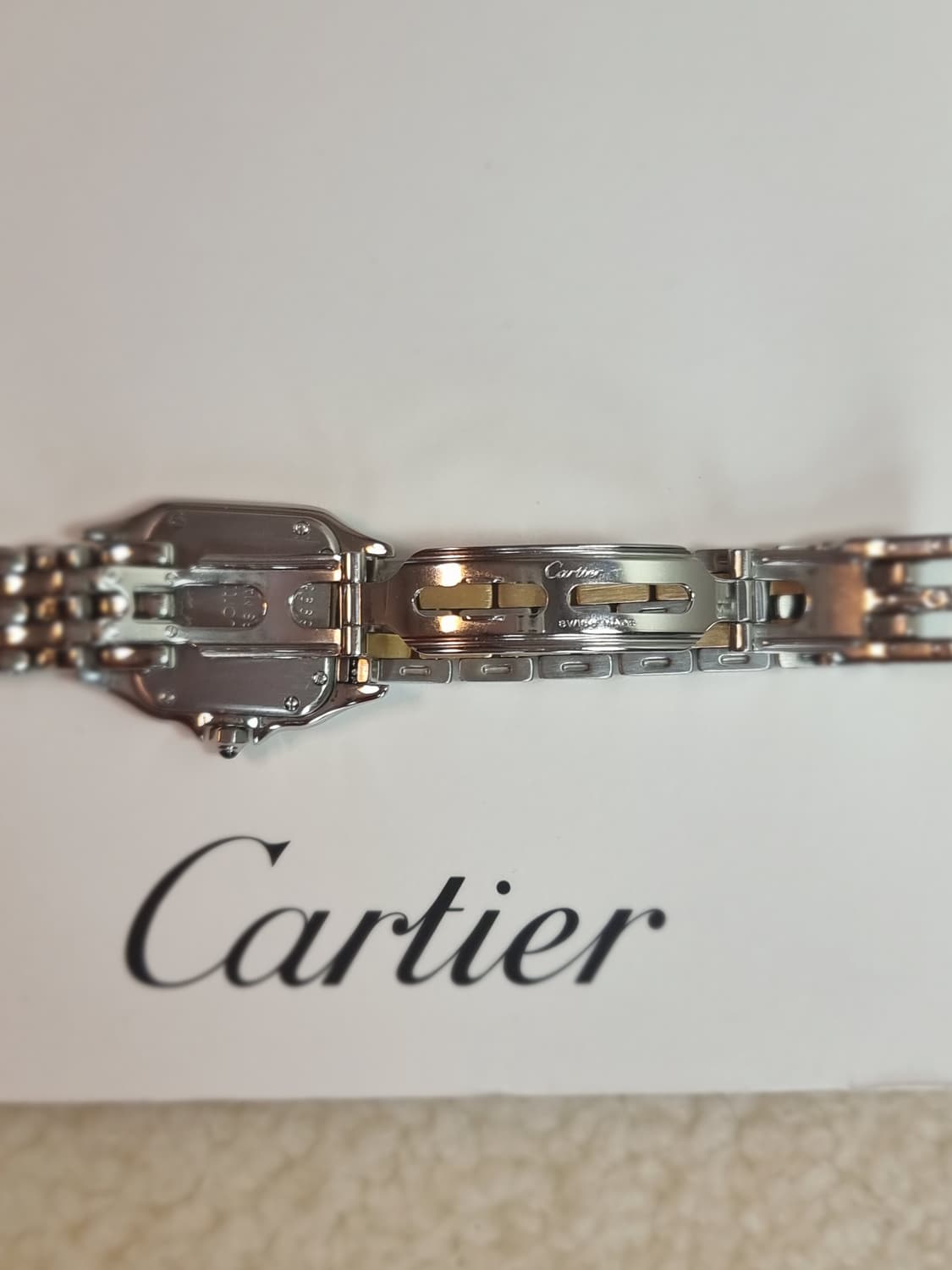 까르띠에 팬더 18K 두줄 콤비 SM 쿼츠 여성시계 상품이미지6