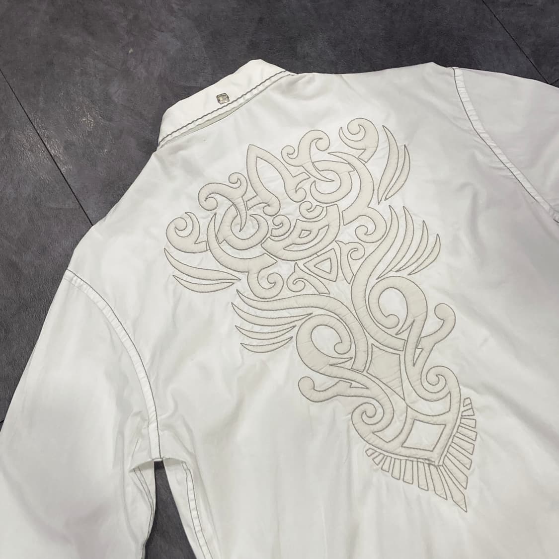 [IM] vtg 웨스턴 자수 투포켓 셔츠 화이트 상품이미지9