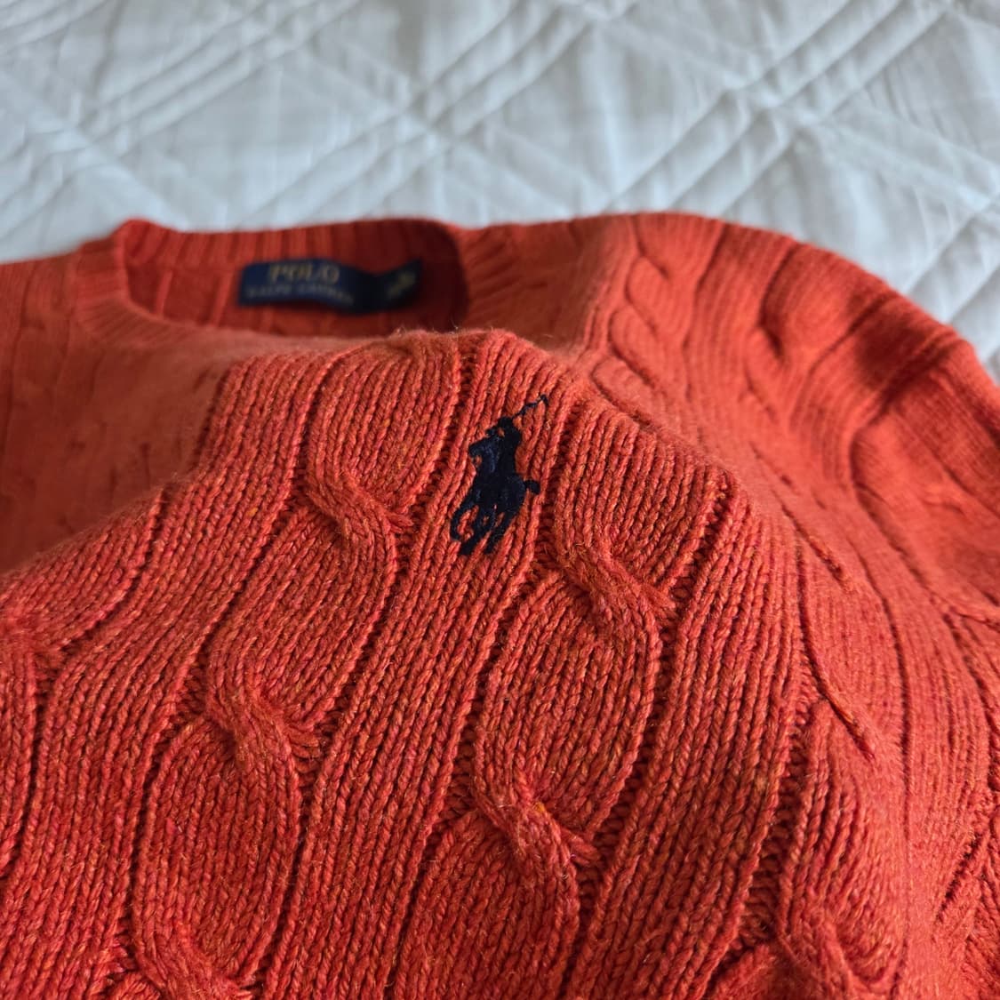 POLO RALPH LAUREN SILK 100% Cable Knit 상품이미지5