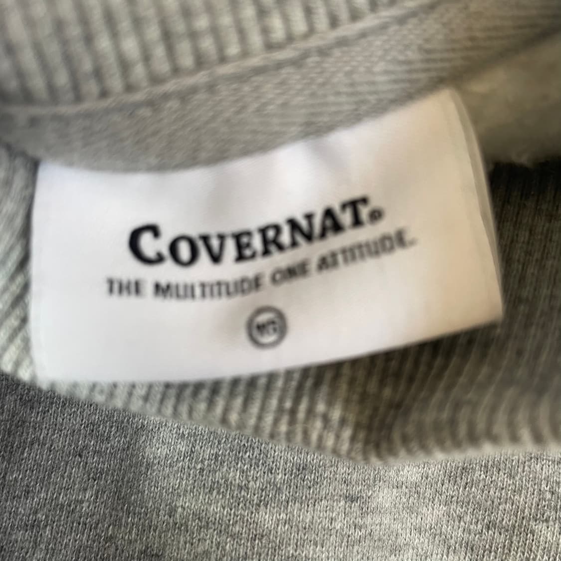 커버낫 우먼 크롭 C 로고 모크넥 맨투맨 WS 상품이미지5