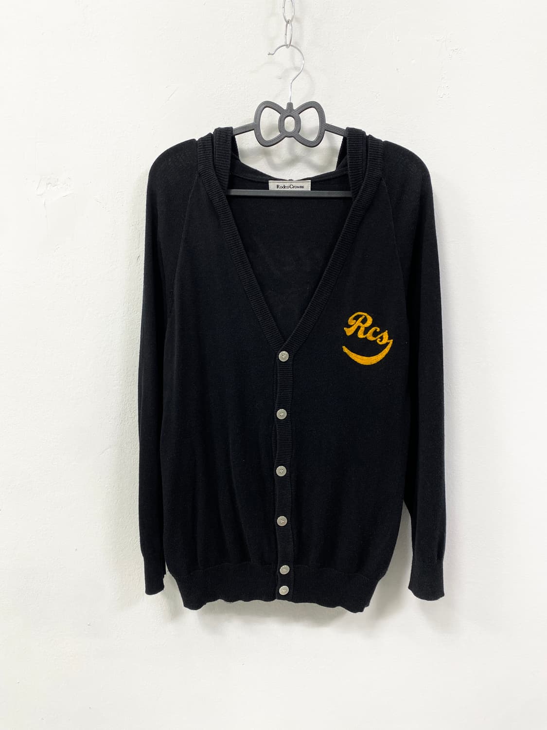 [RODEO CROWNS] 로데오크라운 펑크 해골 후드 니트 가디건 상품이미지4