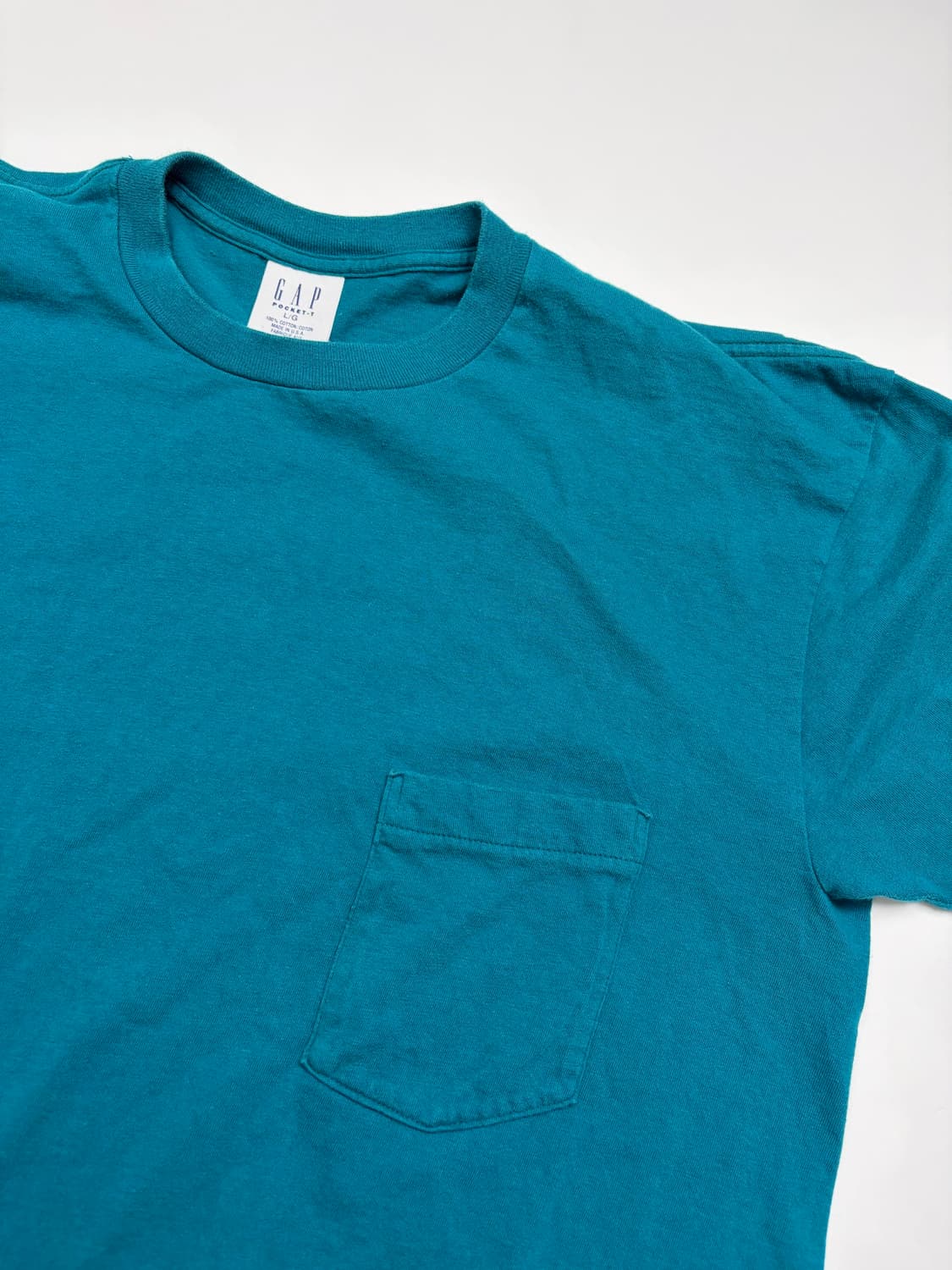 90s Gap Pocket Tee (teal blue) 상품이미지5