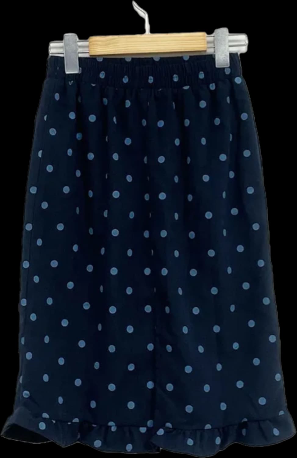 네이비 도트 프릴 미디 스커트 상품이미지2