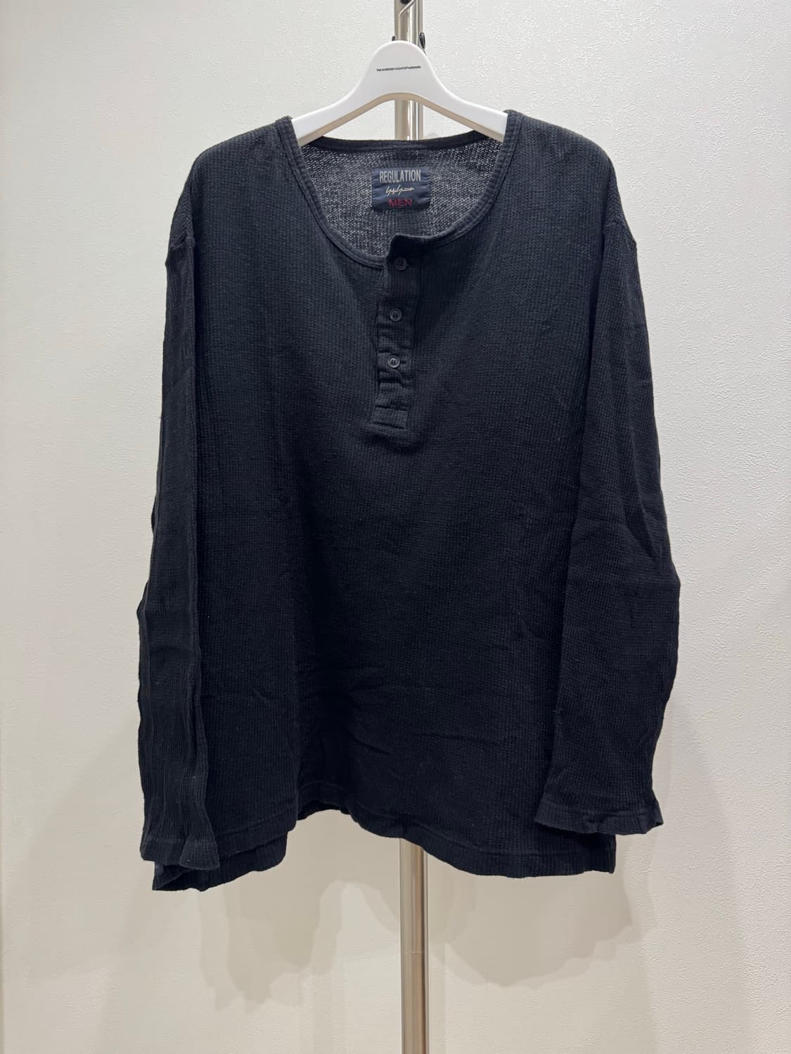 요지야마모토 와플 헨리넥 롱슬리브 상품이미지1