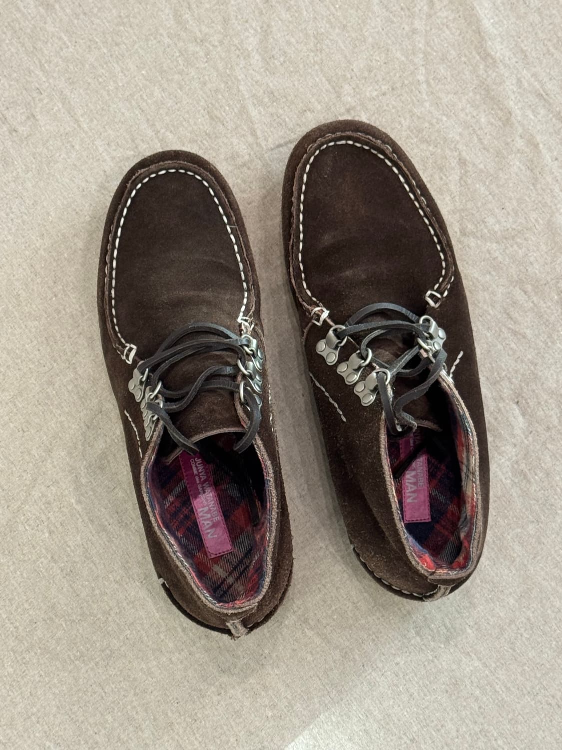 준야와타나베 브라운 스웨이드 슈즈 상품이미지3