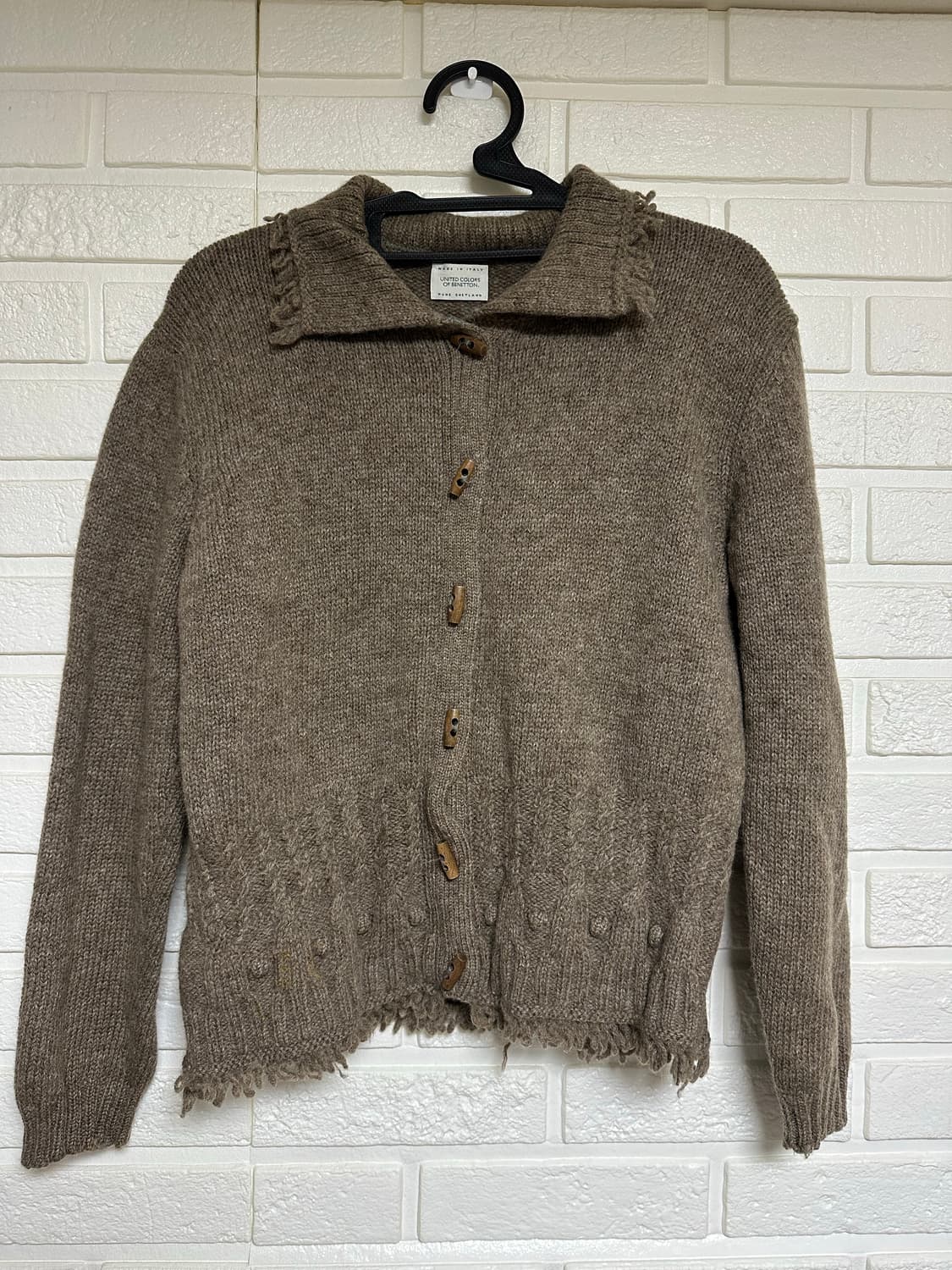 갈색 떡볶이단추 가디건 상품이미지1