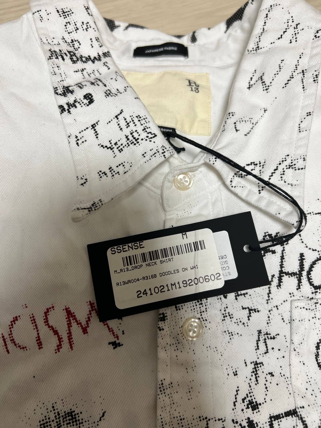 R13 Drop Neck Shirt 드랍 넥 셔츠  상품이미지3