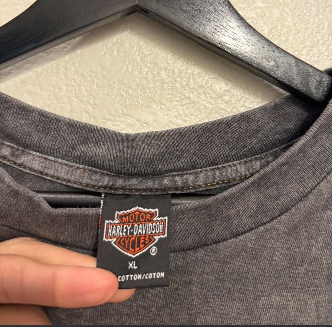 90’s 빈티지 Harley Davidson 티셔츠 XL 스톤워시드 상품이미지4