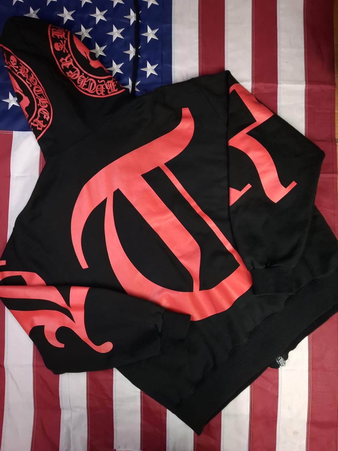 오리지날 바이더알 풀 집 스컬 프린팅 후드집업 상품이미지9