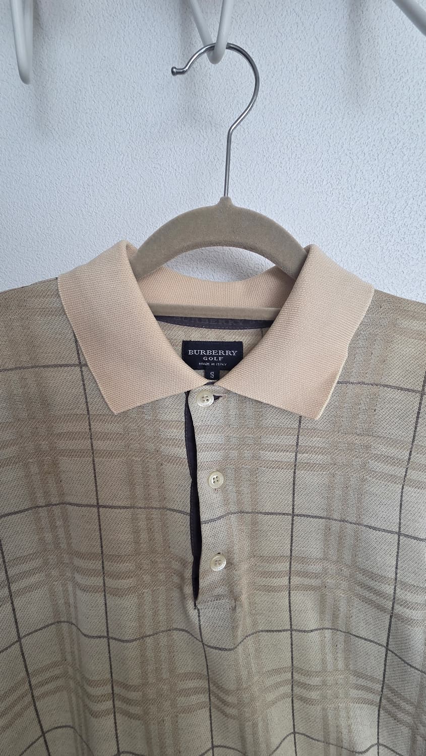 버버리 골프 남성 체크 반팔 폴로 티셔츠 상품이미지2