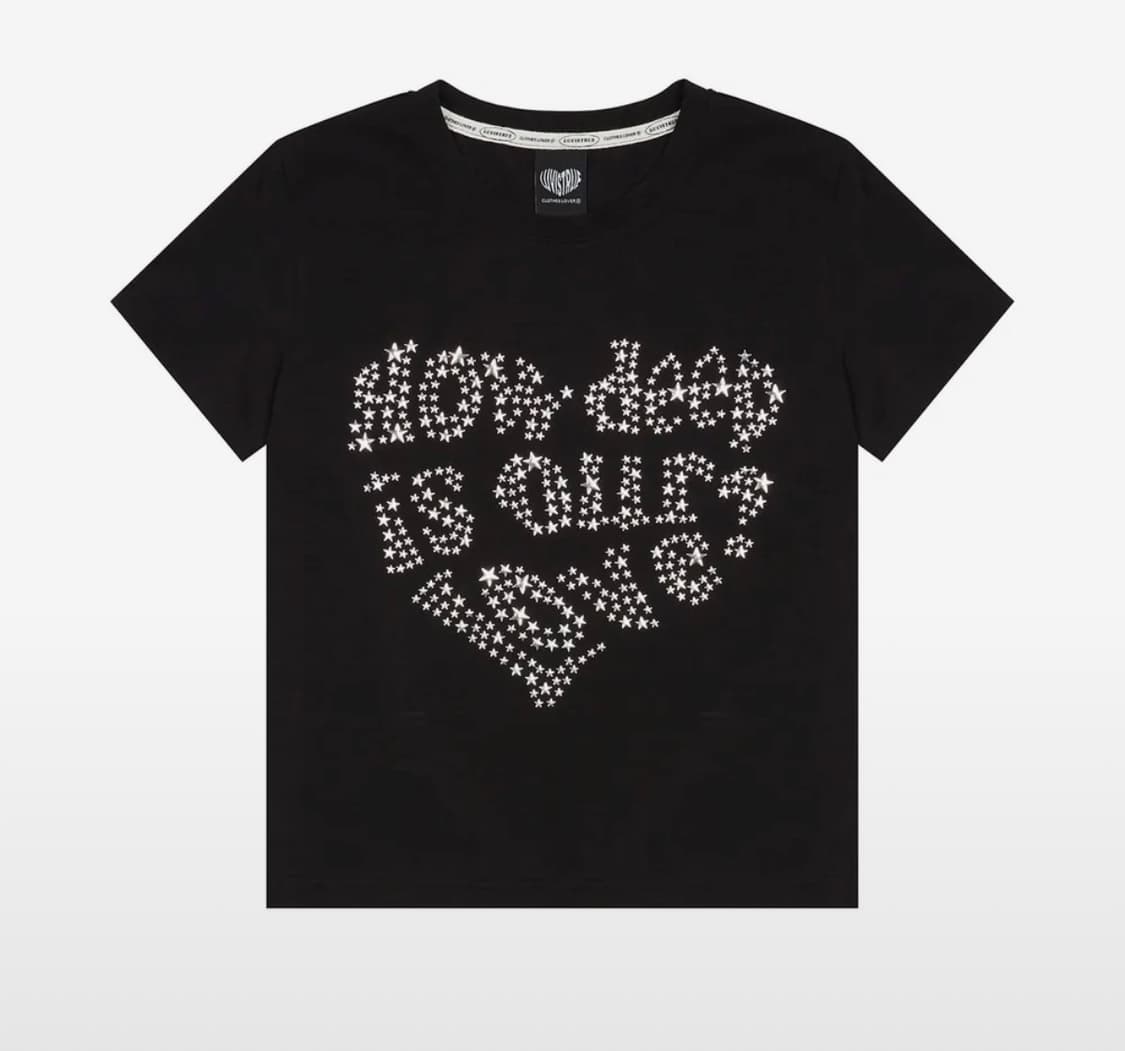러브이즈 트루 DN HOTFIX STAR TEE (BLACK) 상품이미지1
