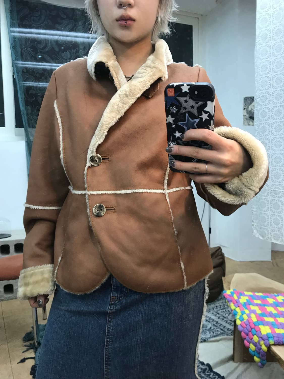 Jones New York 존스뉴욕 여성 무스탕 자켓 상품이미지2