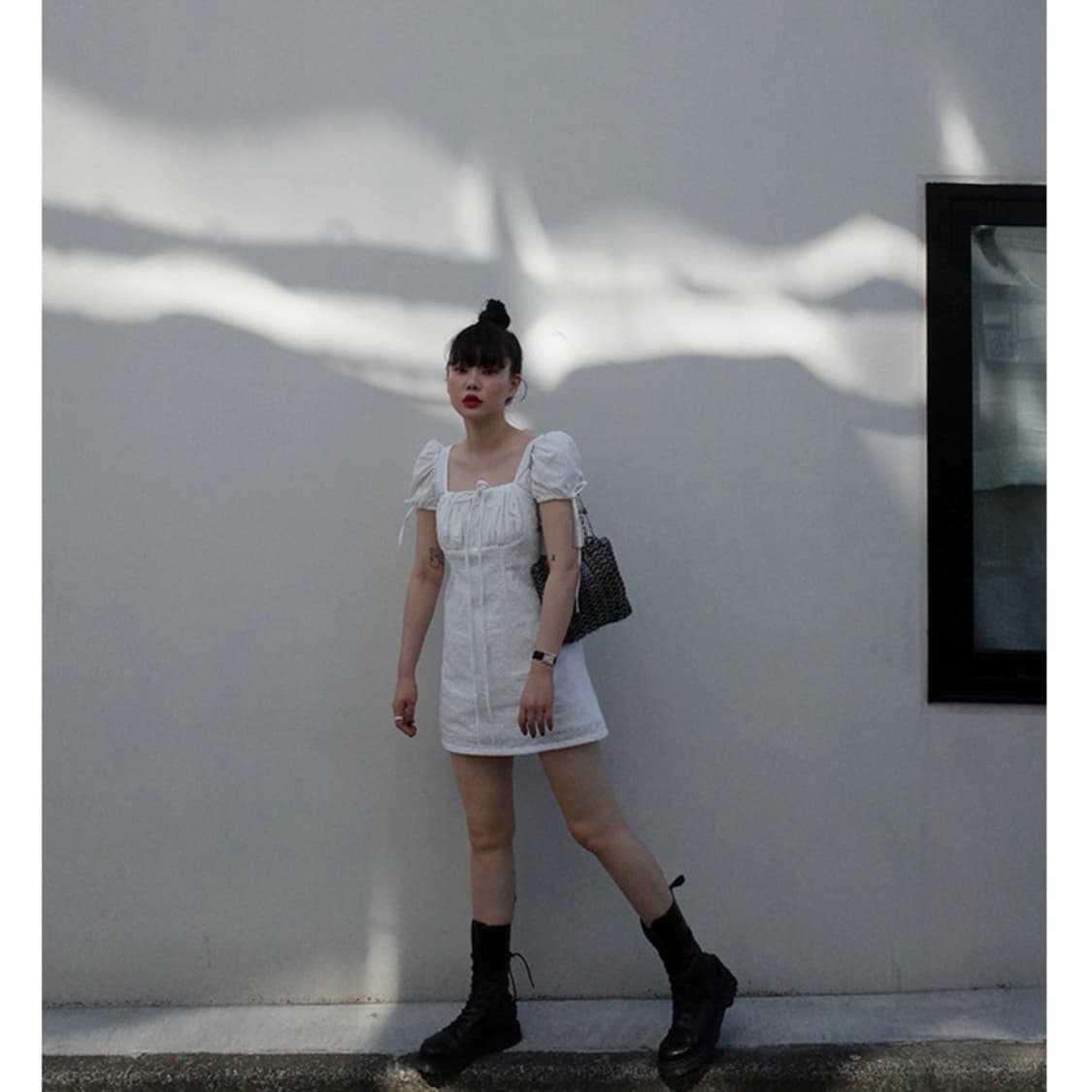 택포)프레클 원피스 flower needlepoint mini dress 상품이미지3