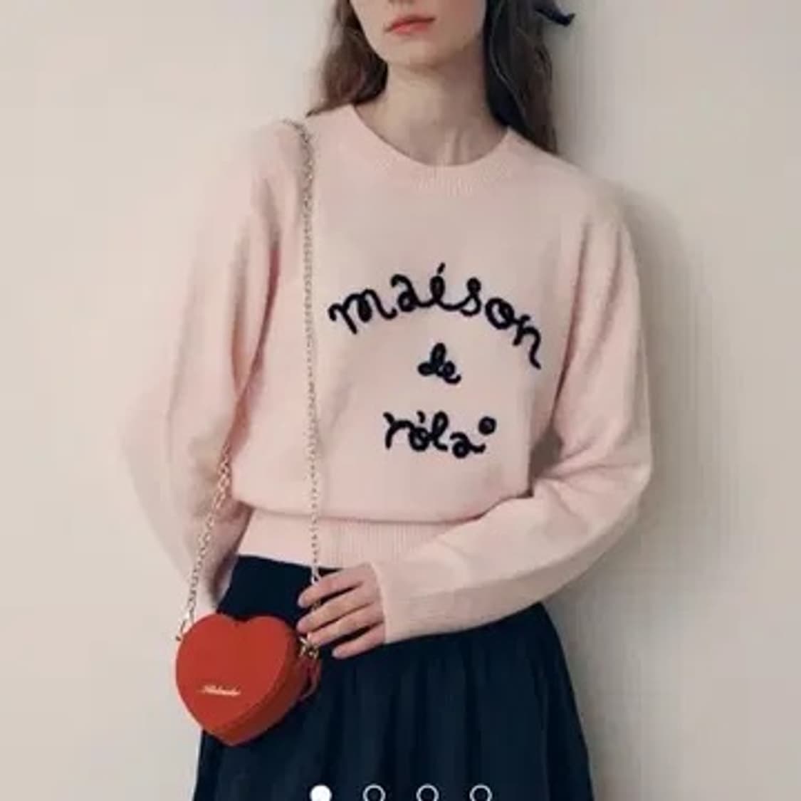 F) 로라로라 엠브리오더리 니트 핑크 상품이미지6