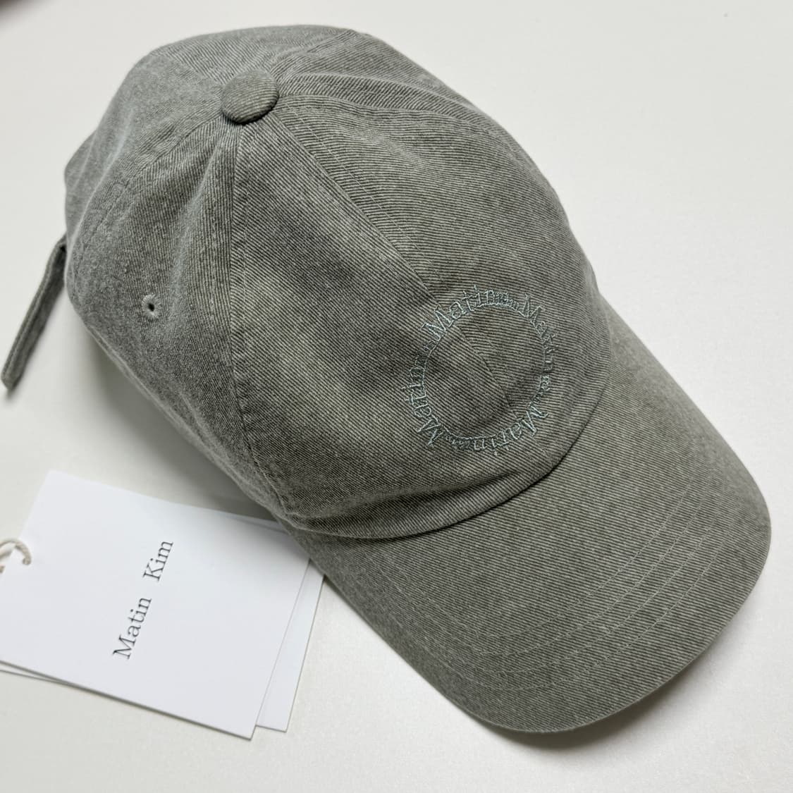 마뗑킴 마카롱 라이트카키 볼캡 상품이미지2