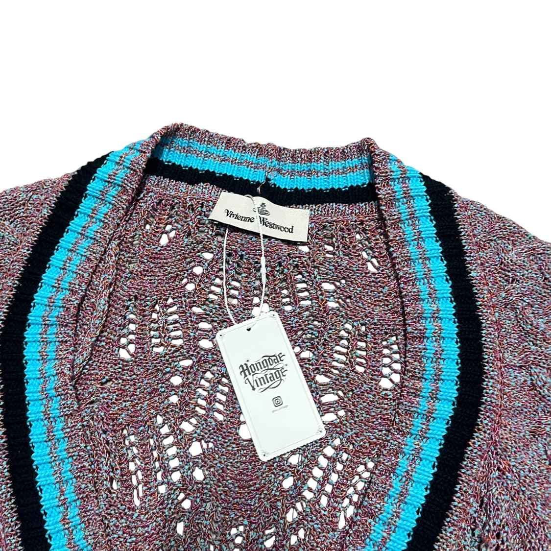 비비안 웨스트우드 orb 레인지 카디 멀티 틸 반팔 가디건 상품이미지3