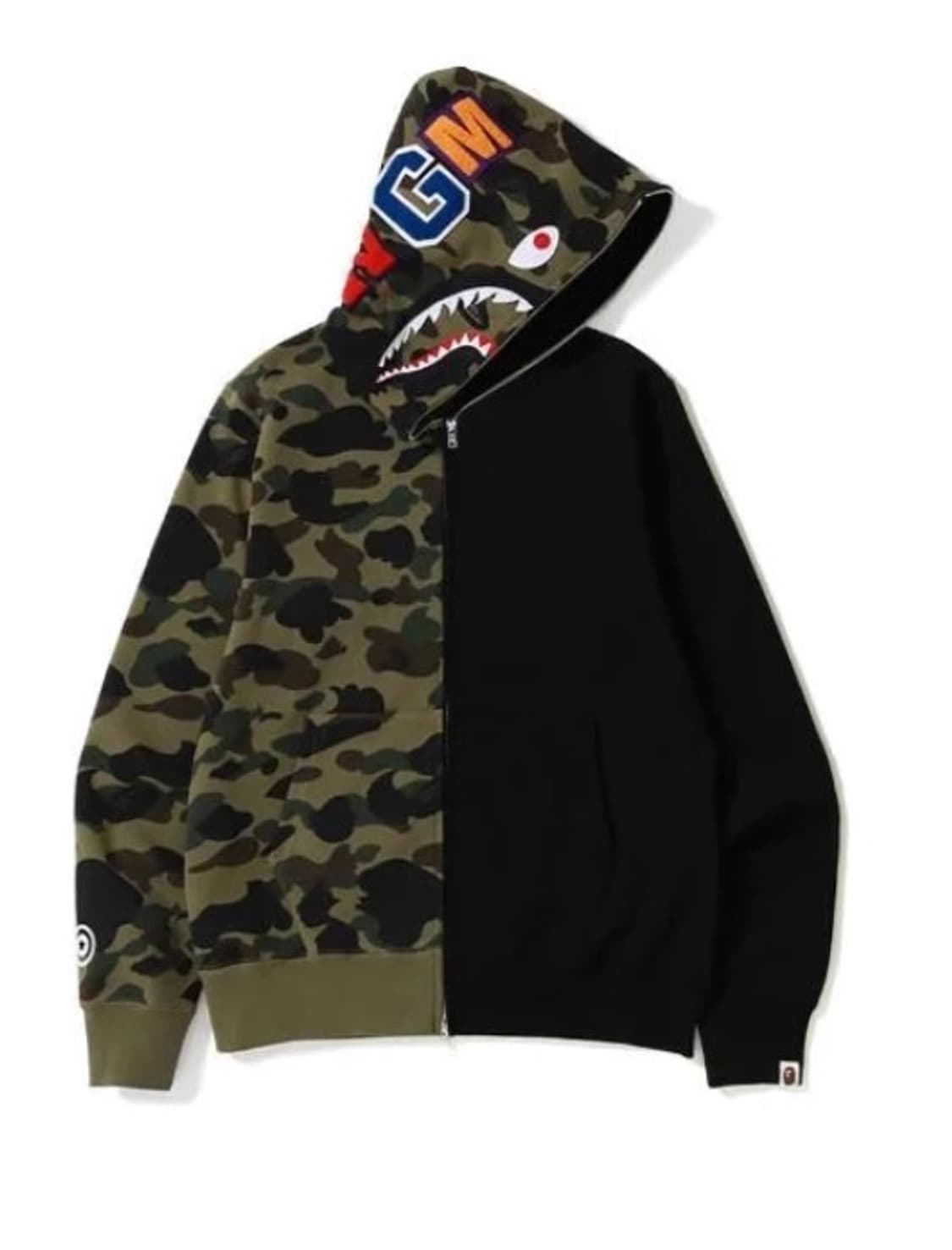 베이프 샤크후드 아수라 녹계 블랙 xl 새상품 상품이미지1