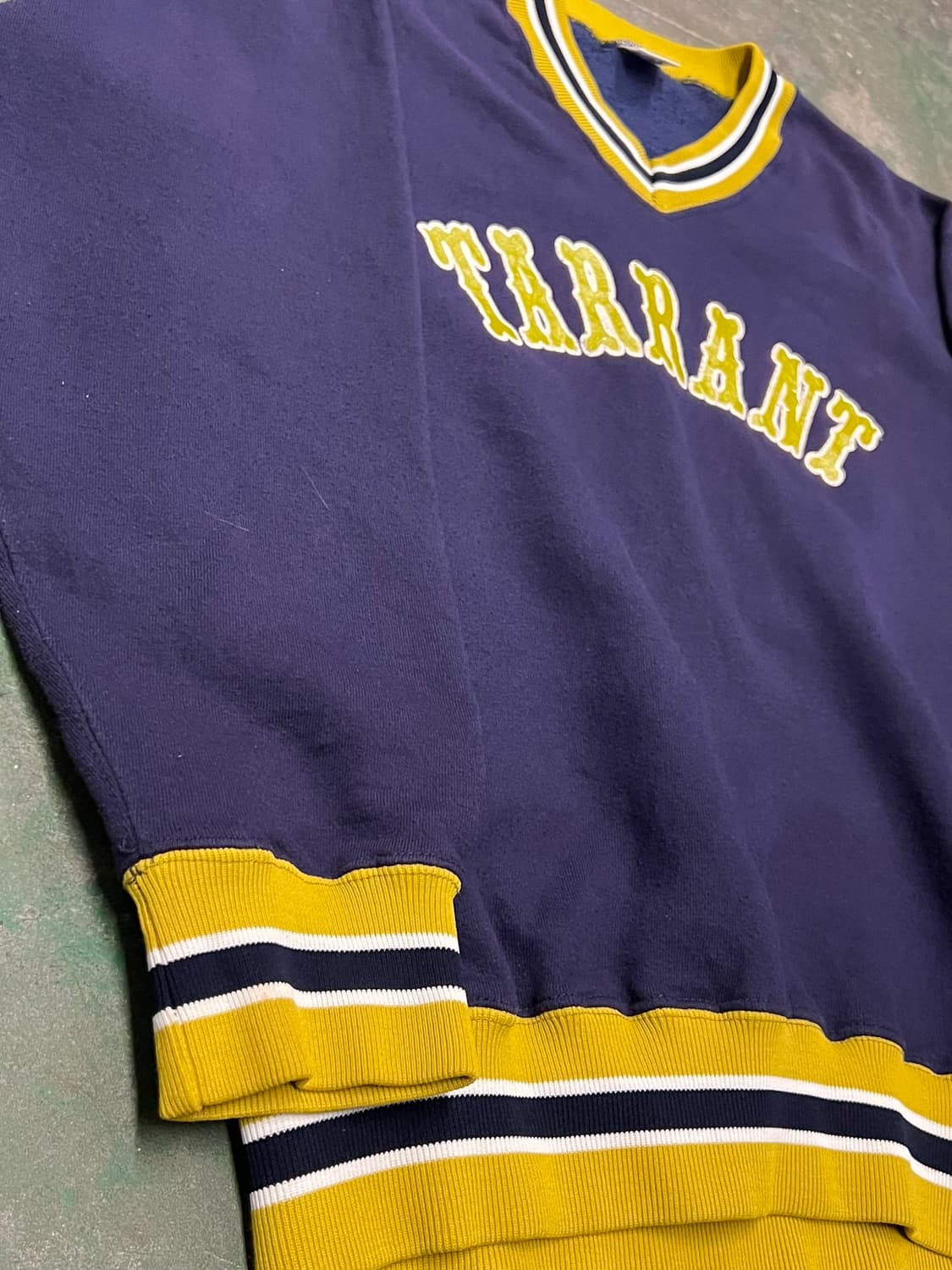 90's 러셀 애슬레틱 V넥 맨투맨 바시티 스웻 빈티지 스쿨웨어 상품이미지5