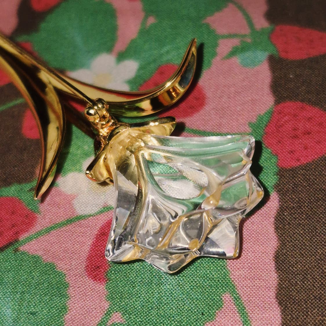 90s 스와로브스키 크리스탈 백합 송이 빅 브로치 상품이미지9