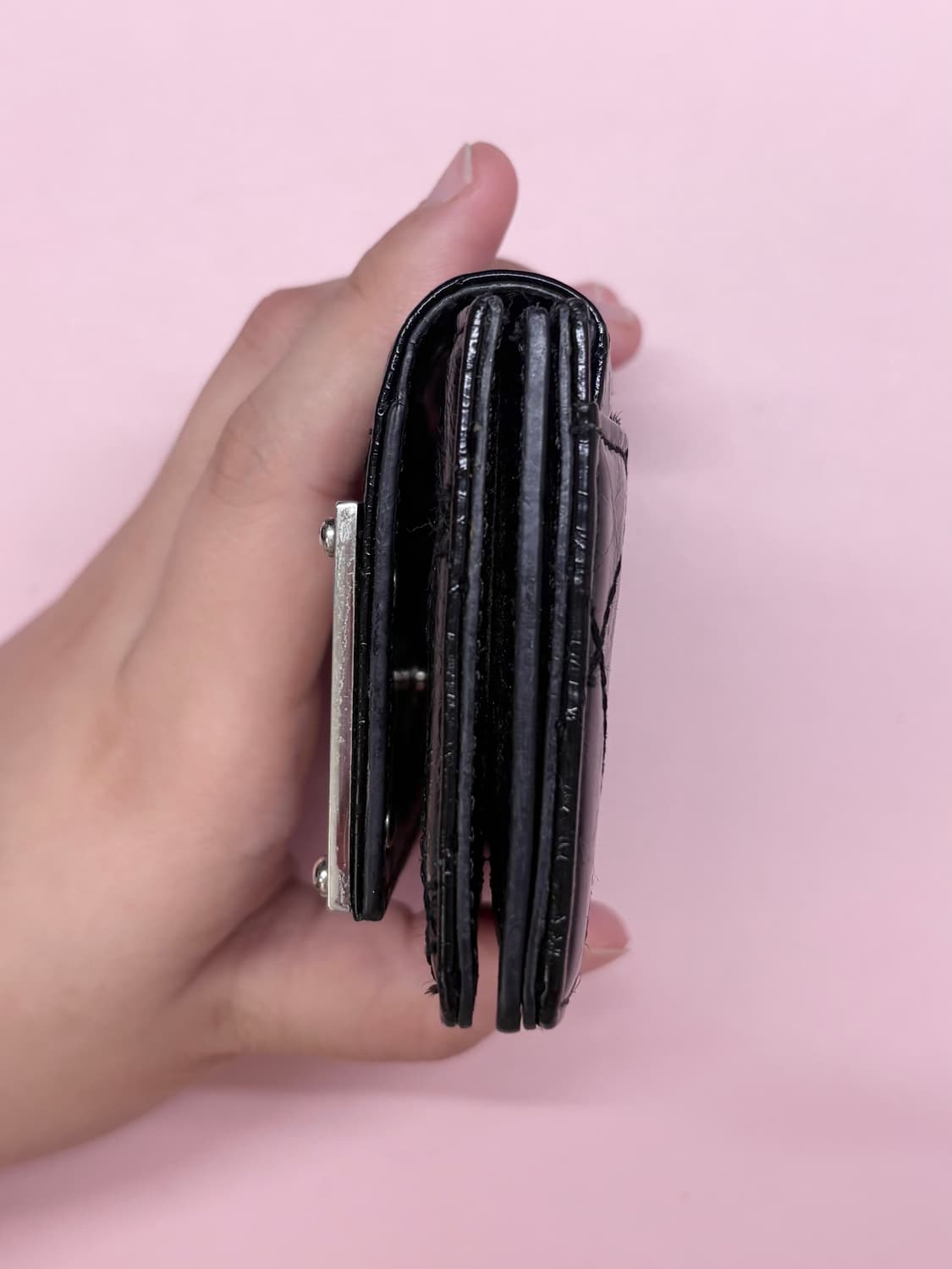 마뗑킴 퀄트 지갑 블랙 상품이미지6