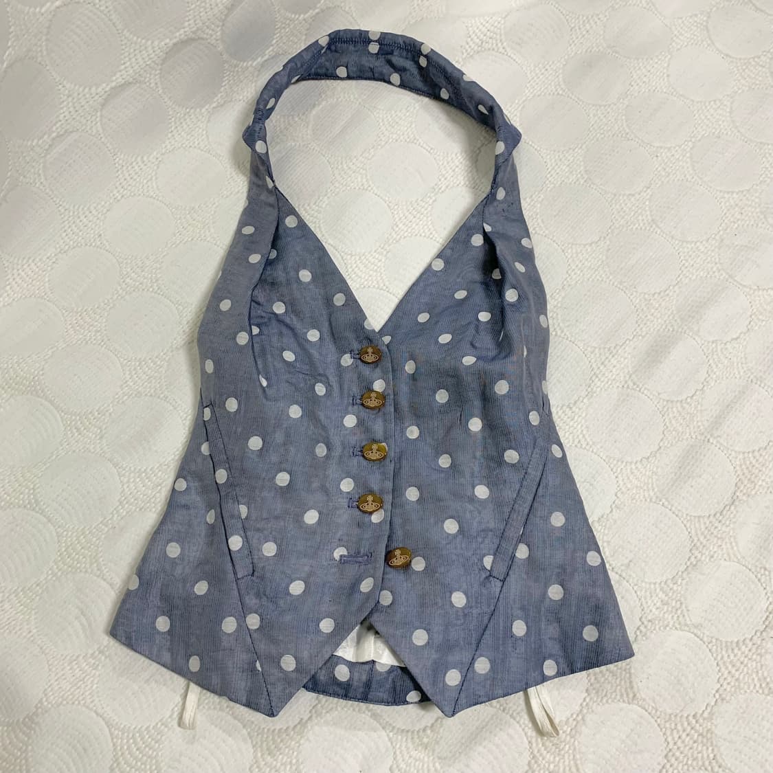 비비안 웨스트우드 도트 홀터넥 베스트 상품이미지4