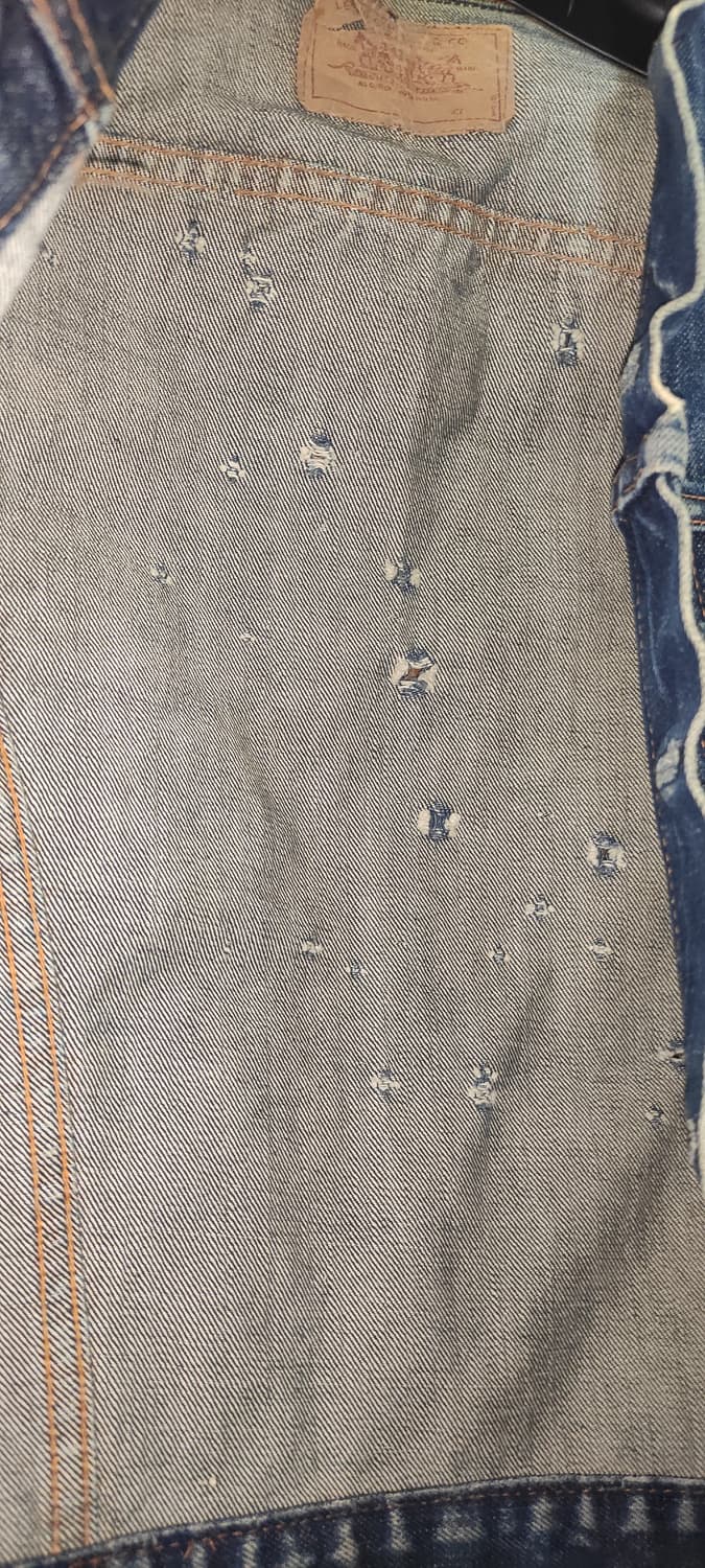 70s 리바이스 데님 자켓 빅E 매우작은사이즈 상품이미지7