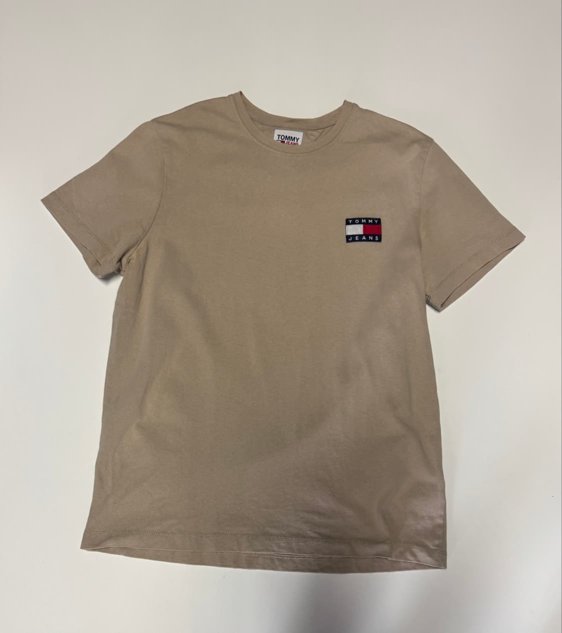타미 Tommy 진스 로고 반팔 티셔츠 L 베이지 상품이미지1
