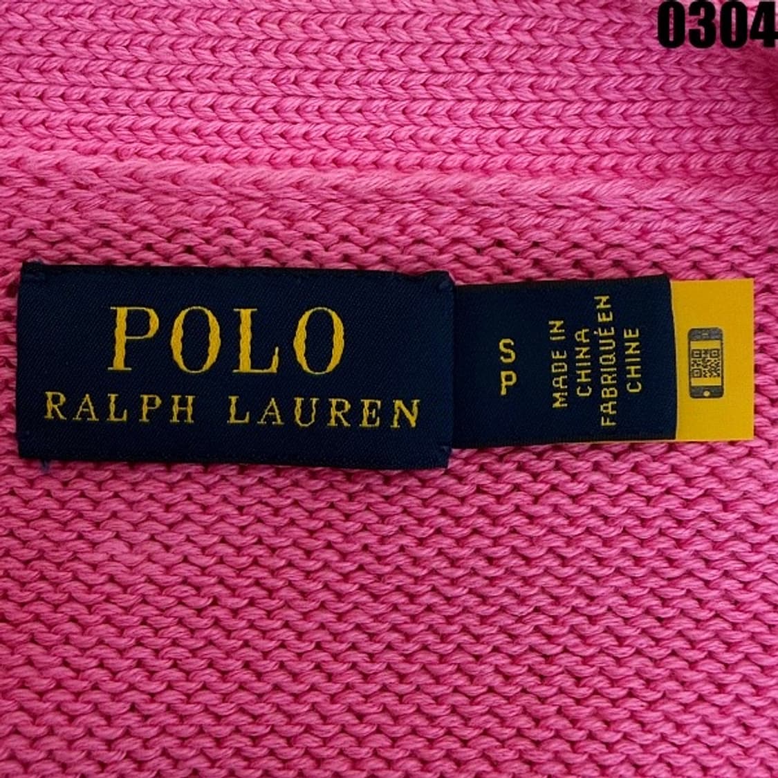 폴로 랄프로렌 코튼 니트 가디건 S 핑크 신형 택 0304  상품이미지4