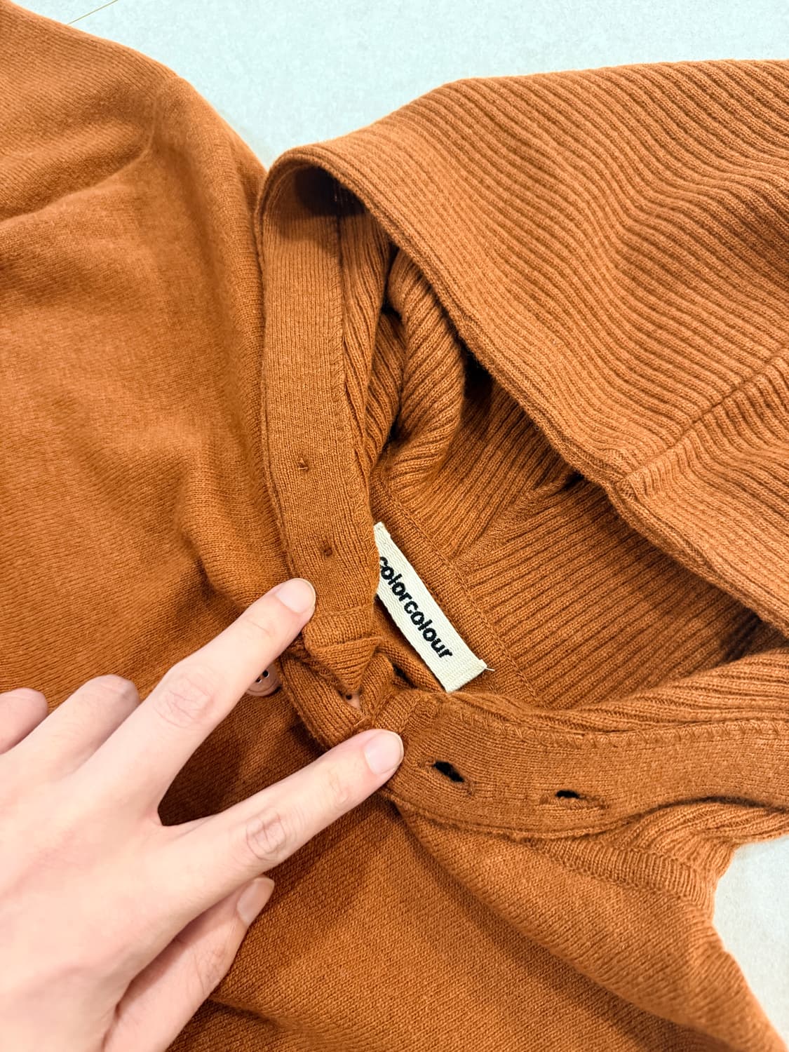 Colorcolour 니트 후드 M 상품이미지4