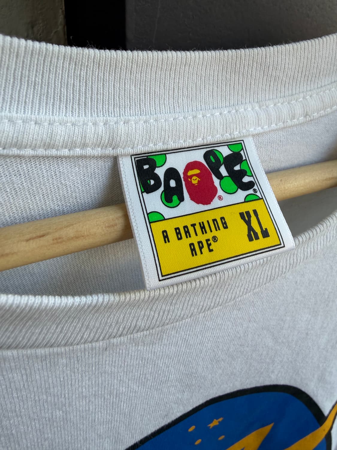 XL/ 베이프 NASA MOON 프린팅 라운드 반팔 상품이미지8