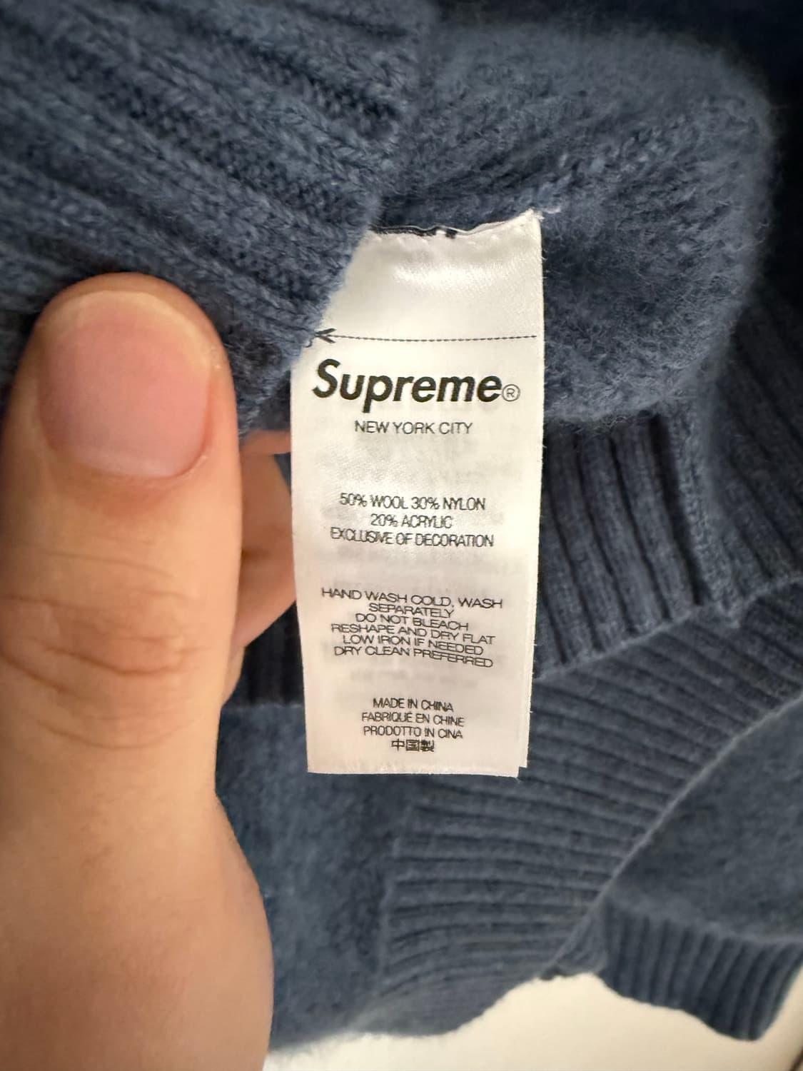 슈프림 테리 스몰 박스 스웨터 블루 (24FW) L사이즈 상품이미지5