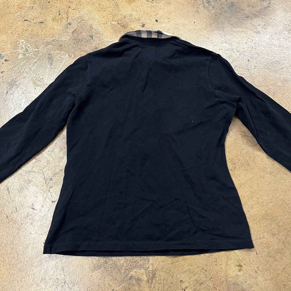 [정품/M] 버버리 블랙 긴팔 카라 티셔츠 b14 상품이미지4