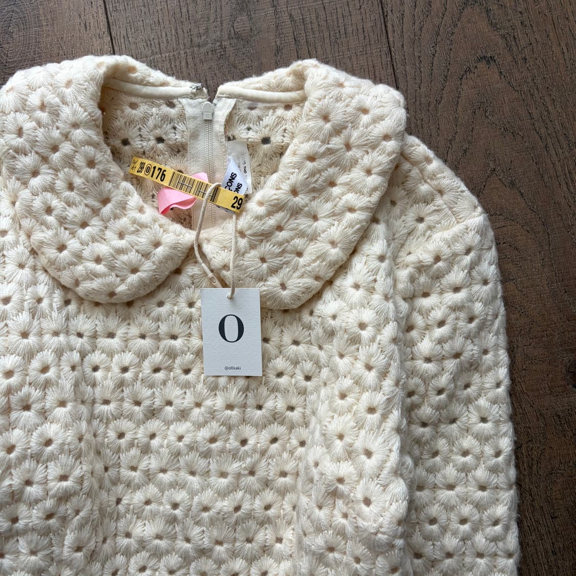 Needlepoint Round Collar Knit 상품이미지2