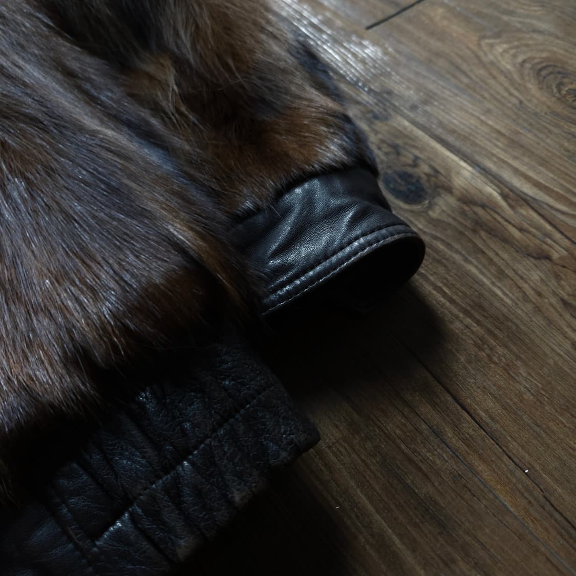 사가폭스 누아르 브라운 리얼 퍼 밍크 자켓 상품이미지3