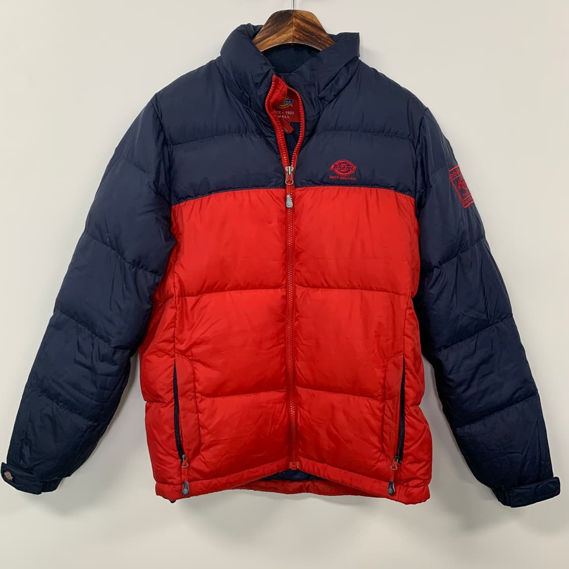 디키즈 y2k 와투케 레드 배색 다운 패딩 상품이미지2