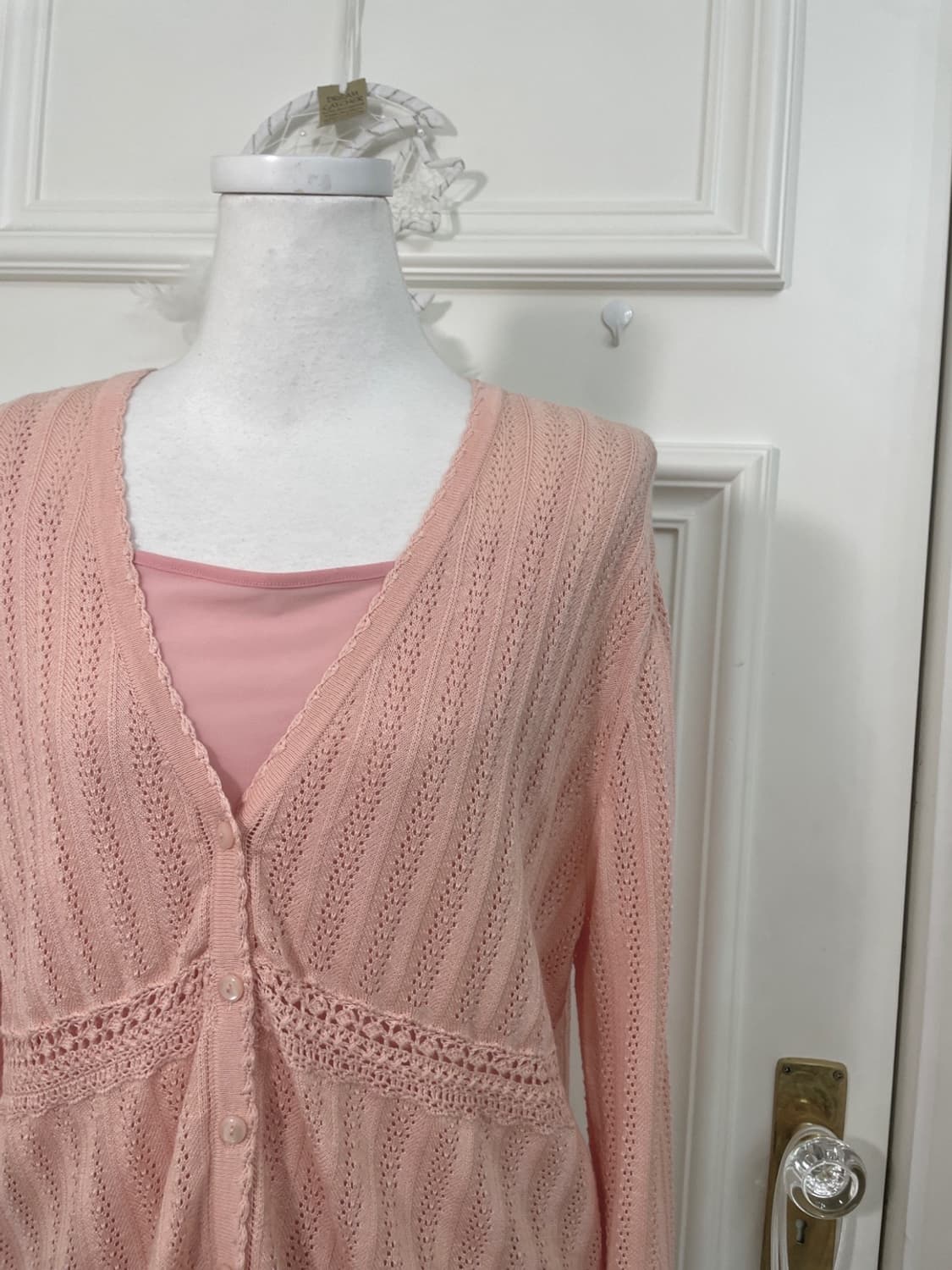 AYLESBURY coral crochet v-neck loose car 상품이미지8