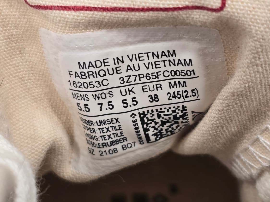 컨버스 척테일러 70 하이 파치먼트 245mm 상품이미지7